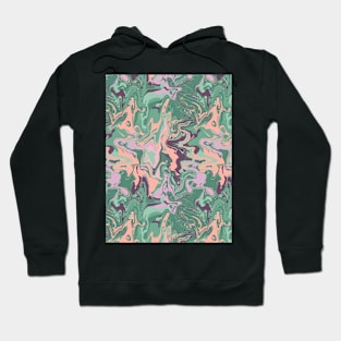 Garden Fairy Marble - Digital Paint Spill Hoodie